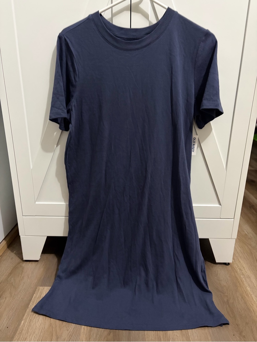 Old Navy Navy Short Sleeve Crew Neck T-Shirt Dress